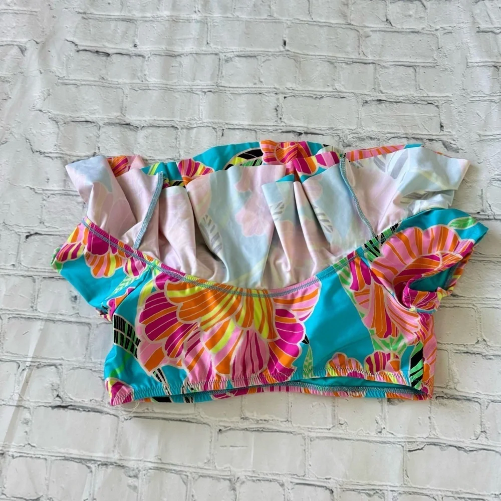 NWT Trina Turk Blue and Pink Bikini Set 2 piece Vibrant Swimwear size 10 - Picture 7 of 8